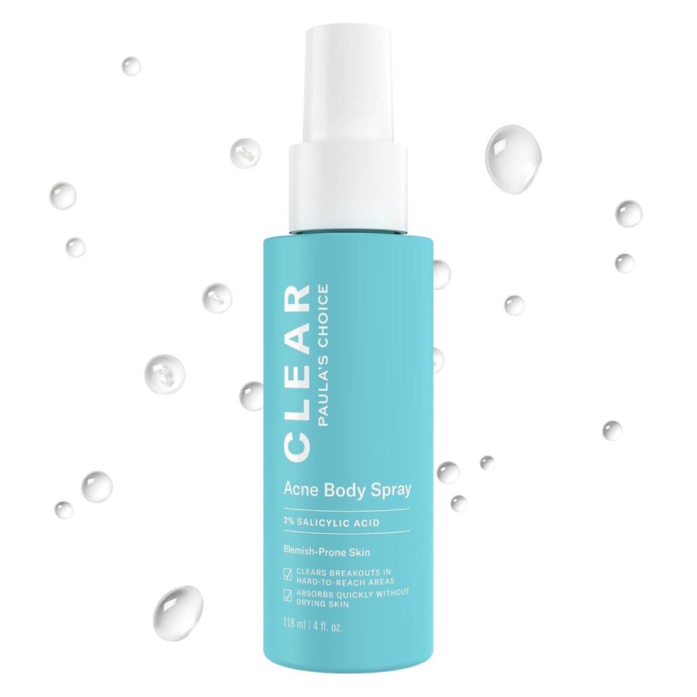 image:imagePaulas Choice CLEAR Exfoliating Back amp Body Acne Spray Bacne Spray with 2 BHA Salicylic Acid Back Acne Treatment for Clogged Pores Blackheads amp Breakouts AlcoholFree FragranceFree 4 Fl Oz