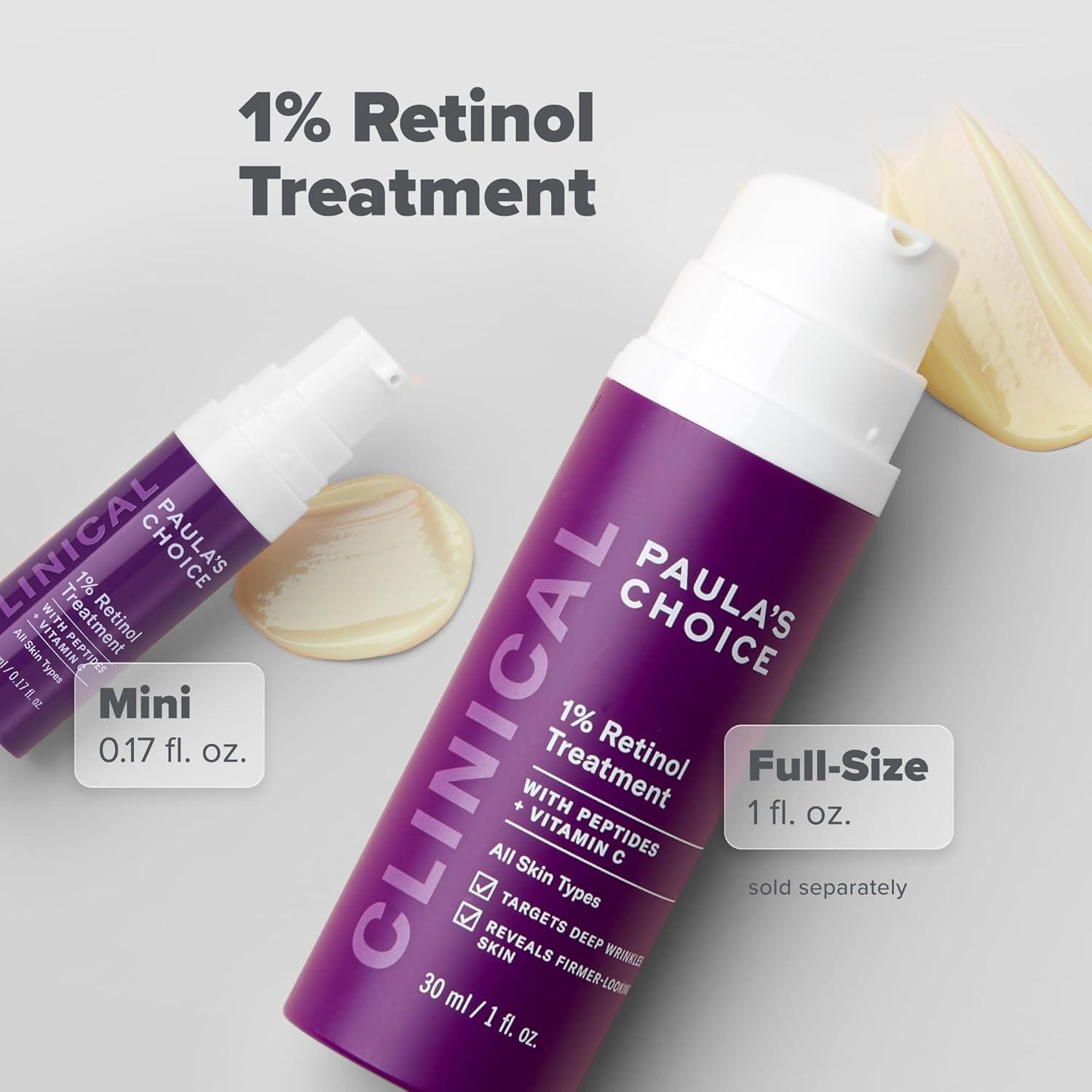 image:imagePaulas Choice CLINICAL 1 Retinol Face Treatment with Peptides Vitamin C amp Licorice Extract AntiAging Skin Care Serum Fine Lines amp Wrinkles Fragrance Free016 Fl Oz Pack of 1