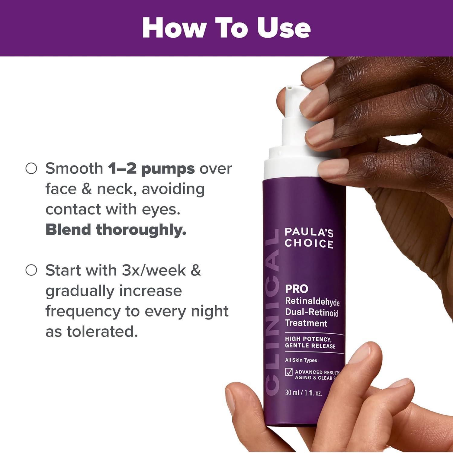 image:imagePaulas Choice Pro Retinaldehyde DualRetinoid Face Serum Advanced Treatment High Potency AntiAging Serum for Face BreakoutProne Skin Radiance amp Rough Bumpy Texture FragranceFreeTravel Size 017 Fl Oz