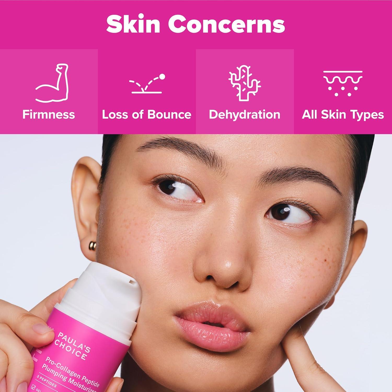 image:imagePaulas Choice ProCollagen Peptide Plumping Face Moisturizer Daily Gel Face Cream for Deep Lightweight Hydration Wrinkles amp Loss of Firmness FragranceFree 17 Fl Oz17 Fl Oz Pack of 1