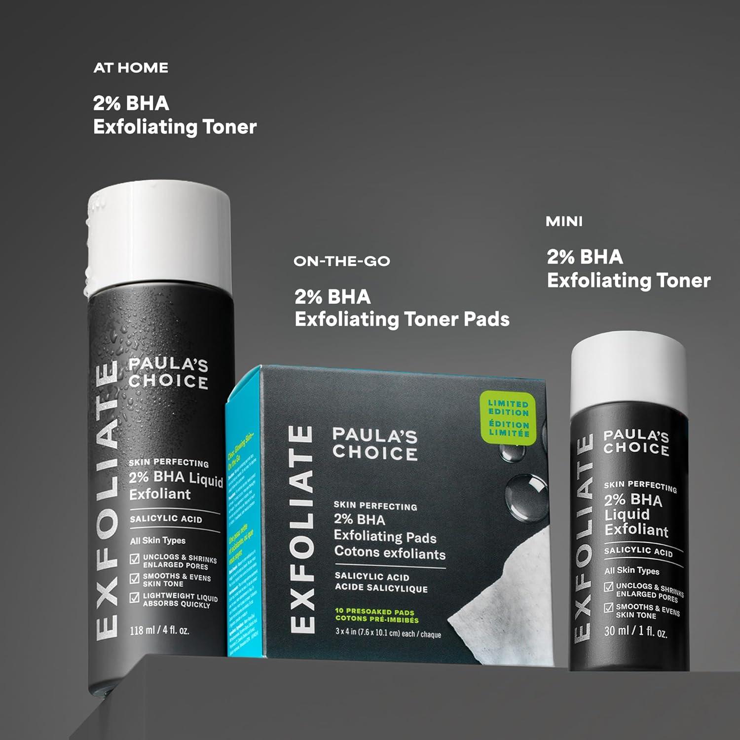 image:imagePaulas Choice SKIN PERFECTING 2 BHA Liquid Exfoliant with Salicylic Acid Facial Polish for Enlarged Pores Wrinkles amp Fine Lines Suitable for BlackheadProne Skin FragranceFreePads 30 Count