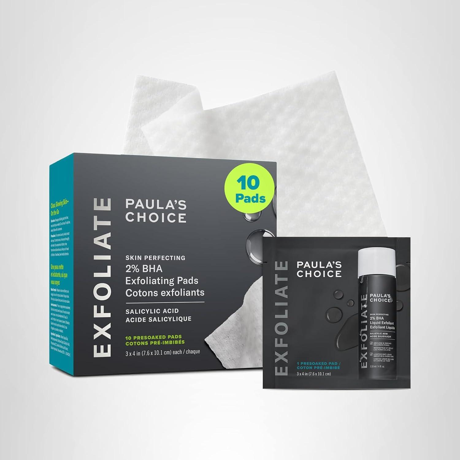image:imagePaulas Choice SKIN PERFECTING 2 BHA Liquid Exfoliant with Salicylic Acid Facial Polish for Enlarged Pores Wrinkles amp Fine Lines Suitable for BlackheadProne Skin FragranceFreePads 10 Count