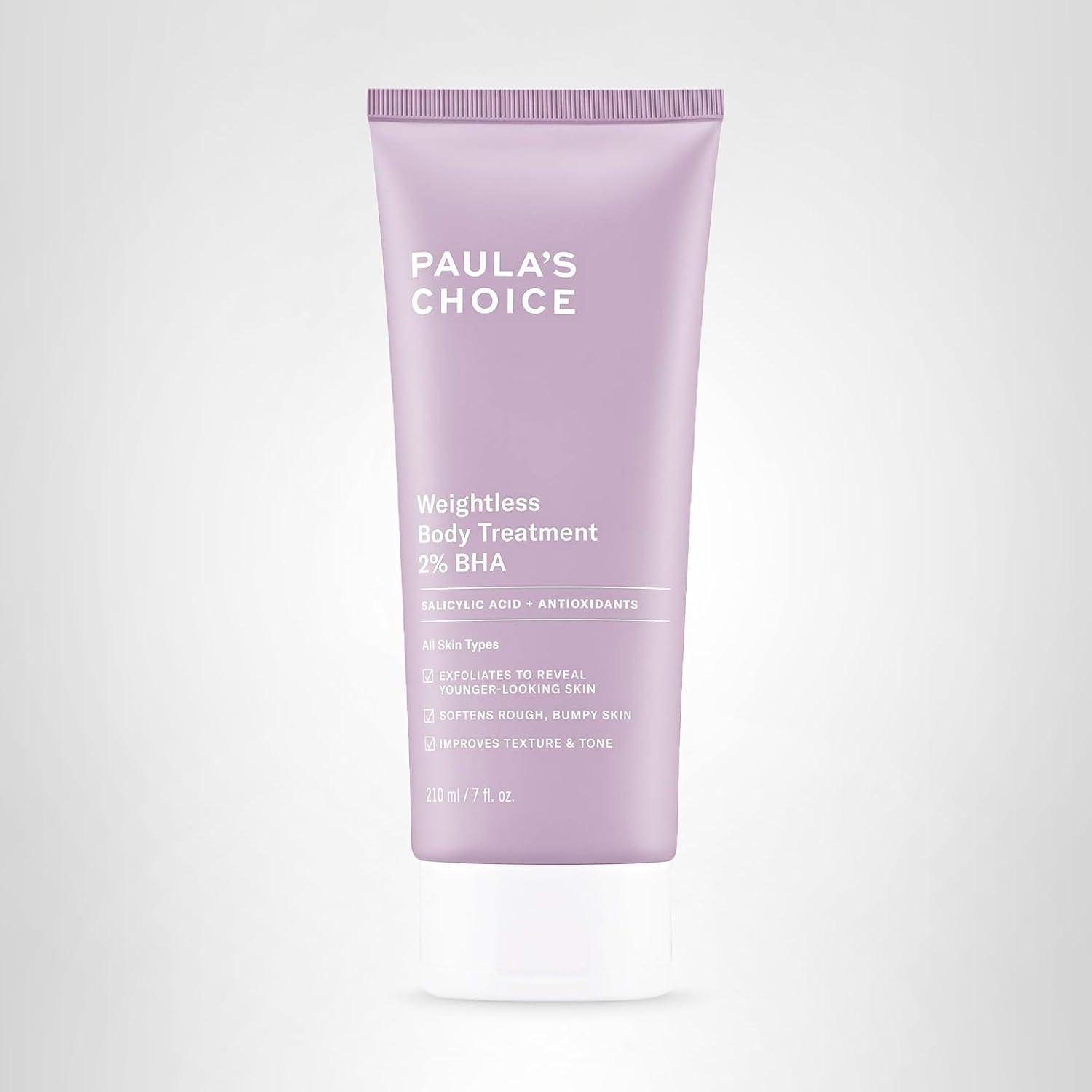 image:imagePaulas Choice Weightless Body Lotion Treatment 2 BHA Salicylic Acid amp Chamomile Lotion Exfoliant Body Moisturizer for Keratosis Pilaris KP Prone Skin amp Clogged Pores FragranceFree7 Fl Oz Pack of 1