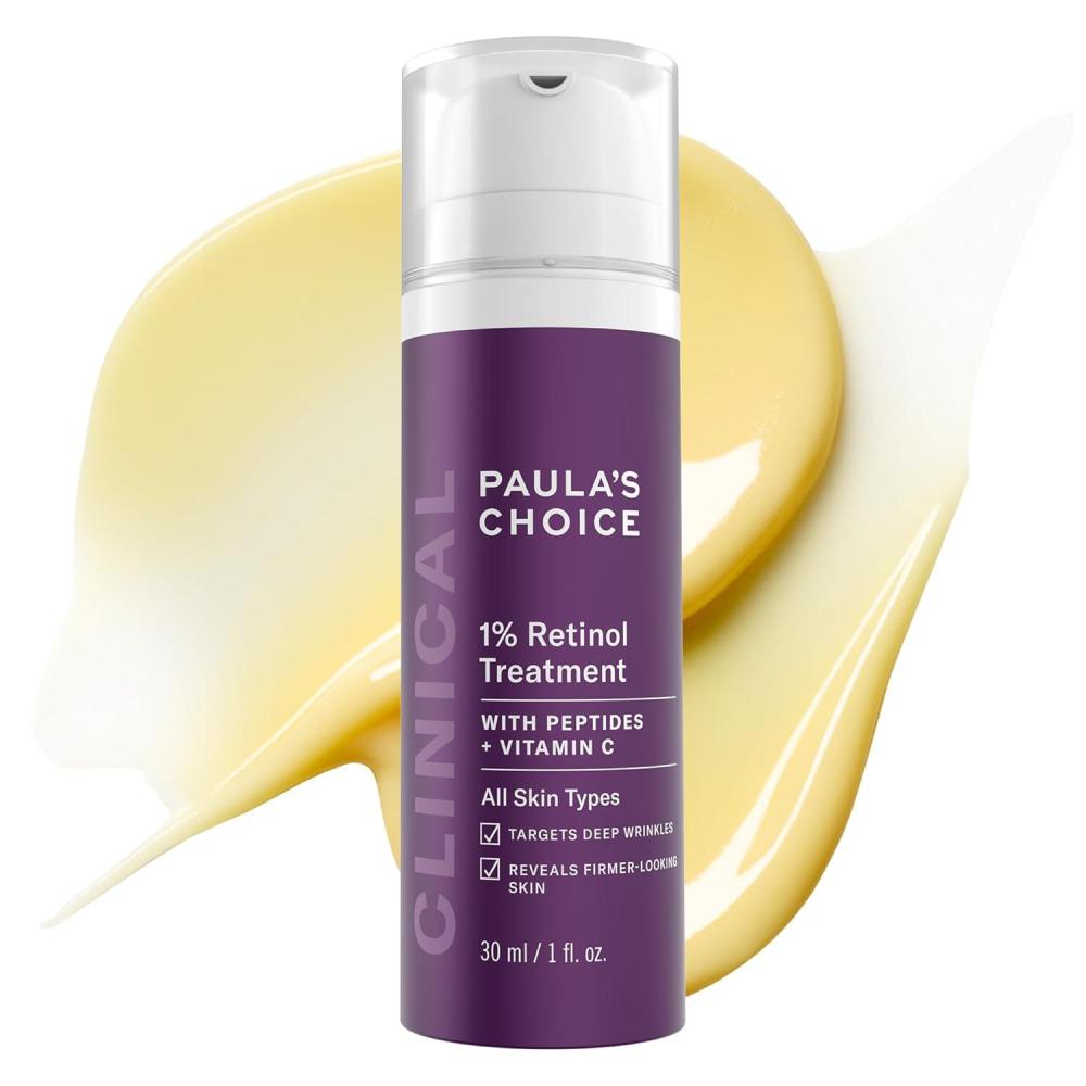 image:imagePaulas Choice CLINICAL 1 Retinol Face Treatment with Peptides Vitamin C amp Licorice Extract AntiAging Skin Care Serum Fine Lines amp Wrinkles Fragrance Free1 Ounce Pack of 1