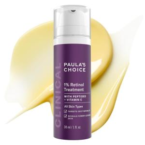 Paula’s Choice CLINICAL 1% Retinol Face Treatment with Peptides, Vitamin C & Licorice Extract, Anti-Aging Skin Care Serum, Fine Lines & Wrinkles, Fragrance Free(1 Ounce (Pack of 1))