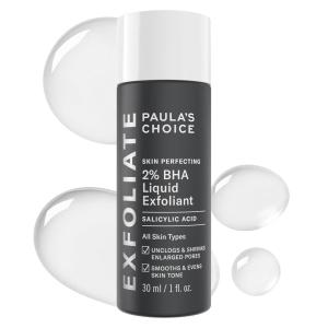 Paula’s Choice SKIN PERFECTING 2% BHA Liquid Exfoliant with Salicylic Acid, Facial Polish for Enlarged Pores, Wrinkles & Fine Lines, Suitable for Blackhead-Prone Skin, Fragrance-Free(Travel Size – 1 Fl Oz)