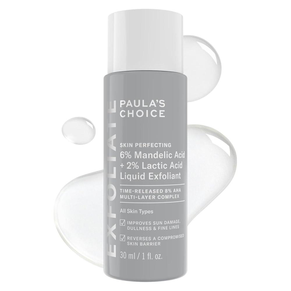 image:imagePaulas Choice 6 Mandelic Acid 2 Lactic Acid Exfoliant Gentle Daily AHA Exfoliation for Discoloration Bumpy Texture amp Radiance for Sensitive Skin FragranceFree1 Fl Oz Pack of 1