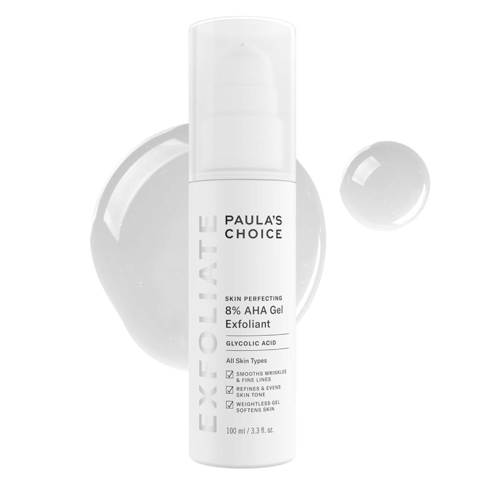 image:imagePaulas Choice SKIN PERFECTING 8 AHA Exfoliant Gel Exfoliant with Glycolic Acid Chamomile amp Green Tea Leave On Gentle Face Exfoliator for All Skin Types Fragrance Free33 Fl Oz Pack of 1