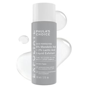 Paula’s Choice 6% Mandelic Acid + 2% Lactic Acid Exfoliant, Gentle Daily AHA Exfoliation for Discoloration, Bumpy Texture & Radiance, for Sensitive Skin, Fragrance-Free(1 Fl Oz (Pack of 1))