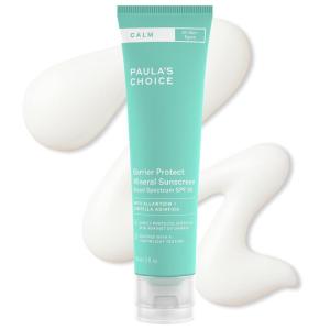 Paula’s Choice CALM Barrier Protect Mineral Sunscreen for Face, SPF 30, Face Sunscreen for Sensitive Skin, Rosacea-Prone, Eczema- Prone Skin, UVA/UVB Protection, Fragrance Free, 2oz