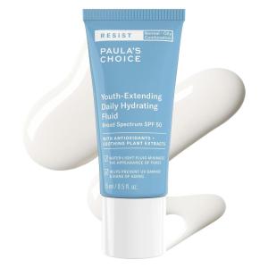 Paula’s Choice RESIST Daily Hydrating Fluid Face Moisturizer with SPF 50 Sunscreen, Face Sunscreen for Oily Skin, Chamomile & Vitamin E, UVA/UVB Protection, Fragrance-Free, TSA Friendly(Travel Size – 0.5 Fl Oz.)