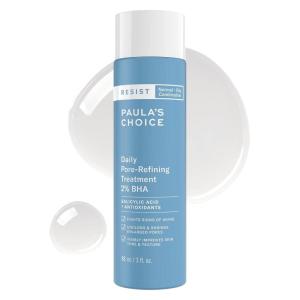 Paula’s Choice RESIST Daily Pore Refining Treatment 2% BHA Exfoliant, Face Exfoliator with Salicylic Acid & Hyaluronic Acid, Liquid Exfoliant for Oily, Normal and Combination Skin, 3oz
