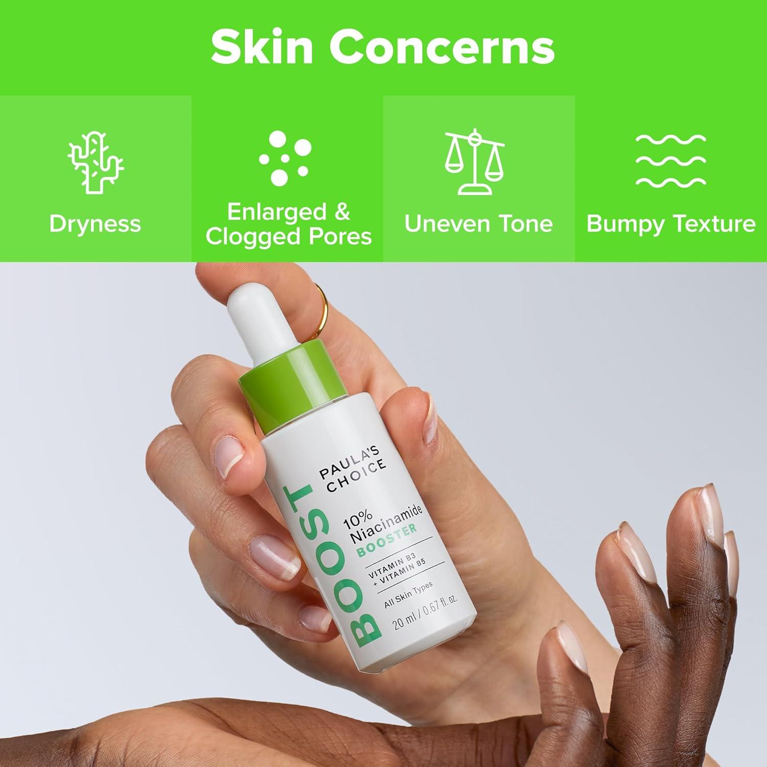 image:imagePaulas Choice BOOST 10 Niacinamide Face Serum Booster Facial Serum with Vitamin B3 Vitamin C amp Licorice Extract Serum Pore Minimizer All Skin Types FragranceFree 067oz