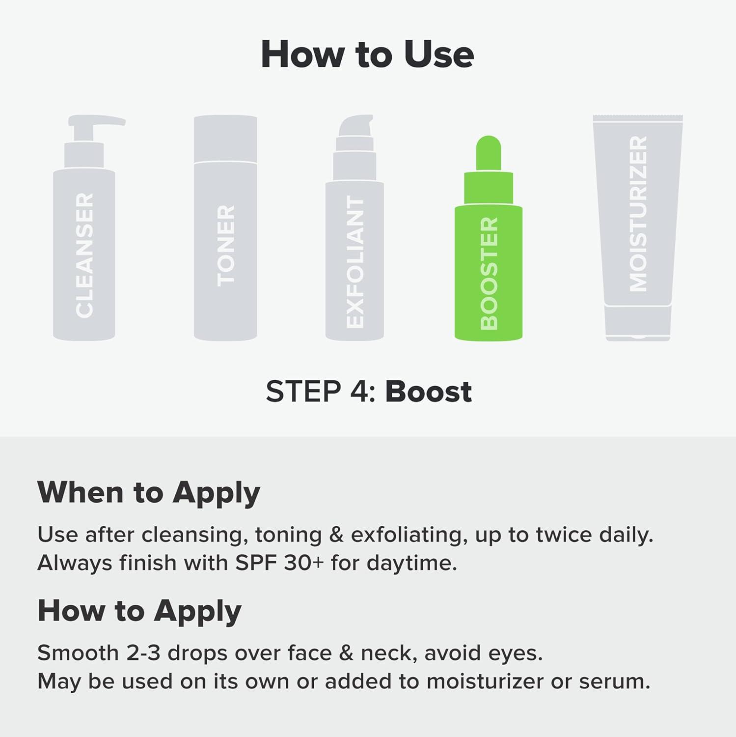 image:imagePaulas Choice BOOST 10 Niacinamide Face Serum Booster Facial Serum with Vitamin B3 Vitamin C amp Licorice Extract Serum Pore Minimizer All Skin Types FragranceFree 067oz