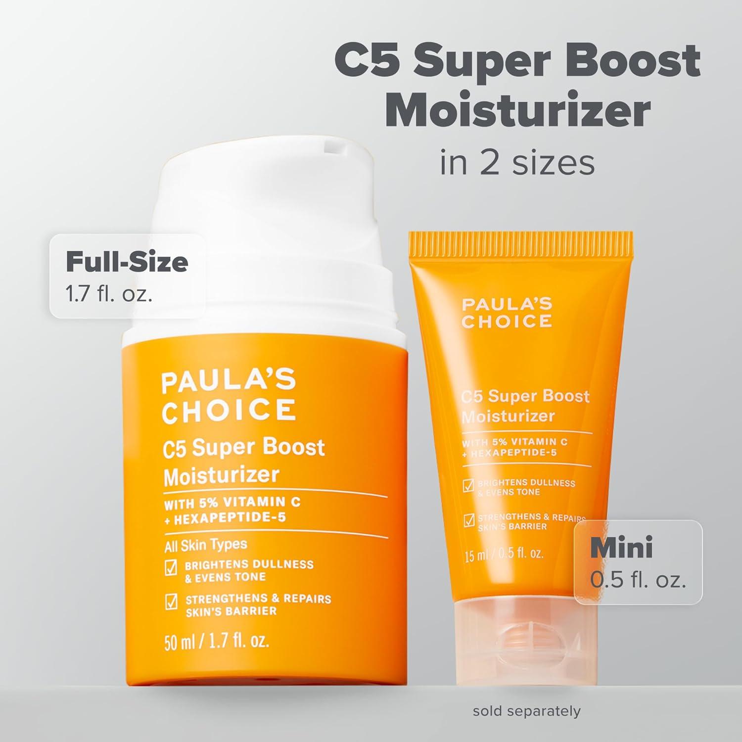 image:imagePaulas Choice C5 Super Boost Face Moisturizer with 5 Vitamin C amp Squalane Daily Face Lotion for Discoloration Uneven Tone Fine Lines amp BreakoutProne Skin FragranceFree17 Fl Oz Pack of 1