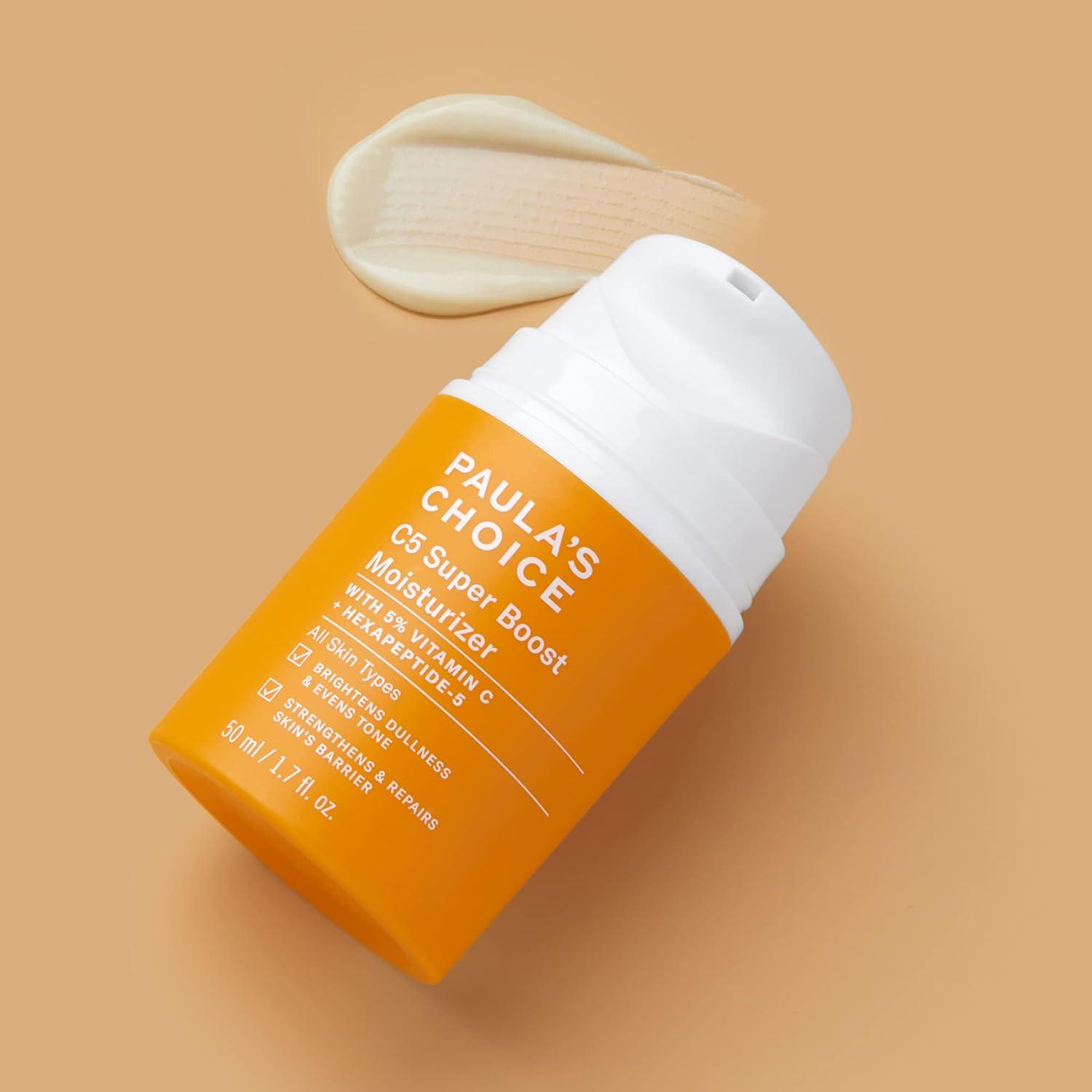 image:imagePaulas Choice C5 Super Boost Face Moisturizer with 5 Vitamin C amp Squalane Daily Face Lotion for Discoloration Uneven Tone Fine Lines amp BreakoutProne Skin FragranceFree17 Fl Oz Pack of 1