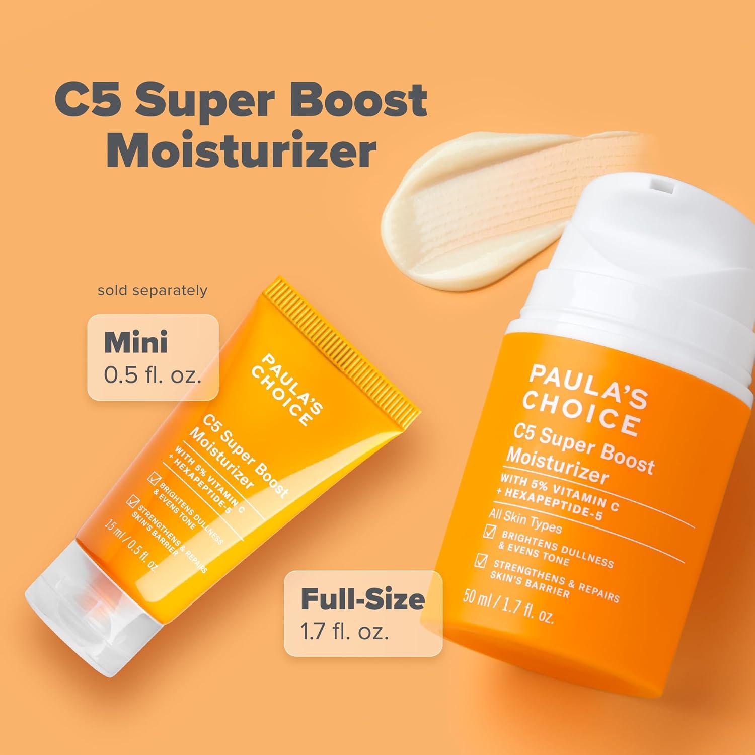 image:imagePaulas Choice C5 Super Boost Face Moisturizer with 5 Vitamin C amp Squalane Daily Face Lotion for Discoloration Uneven Tone Fine Lines amp BreakoutProne Skin FragranceFree17 Fl Oz Pack of 1