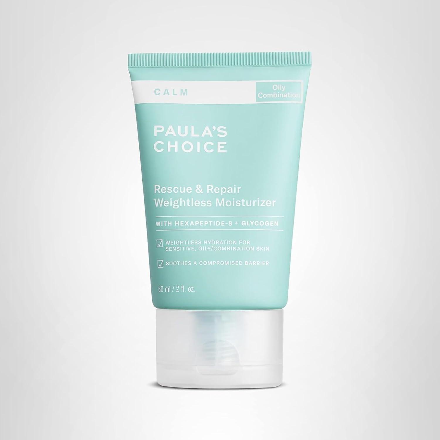 image:imagePaulas Choice CALM Rescue amp Repair Moisturizer for Sensitive Skin Soothes Redness Suitable for RosaceaProne amp EczemaProne Skin FragranceFree amp ParabenFreeWeightless OilyCombo