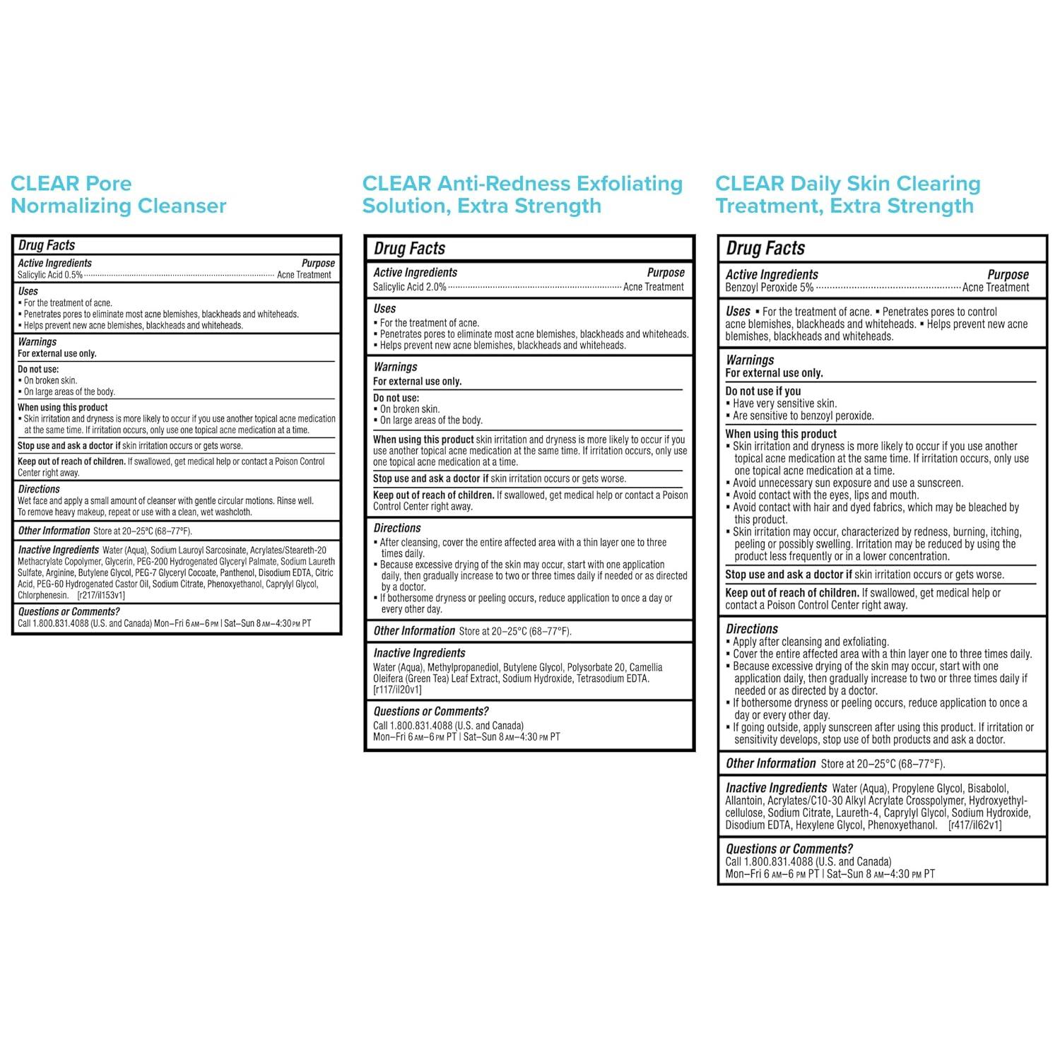 image:imagePaulas Choice CLEAR 3Piece Acne Kit Includes Daily Cleanser 2 Salicylic Acid Exfoliant amp Benzoyl Peroxide Treatment Prevents amp Treats Mild to Severe Acne amp Breakouts FragranceFree Set of 3Full Size Extra Strength