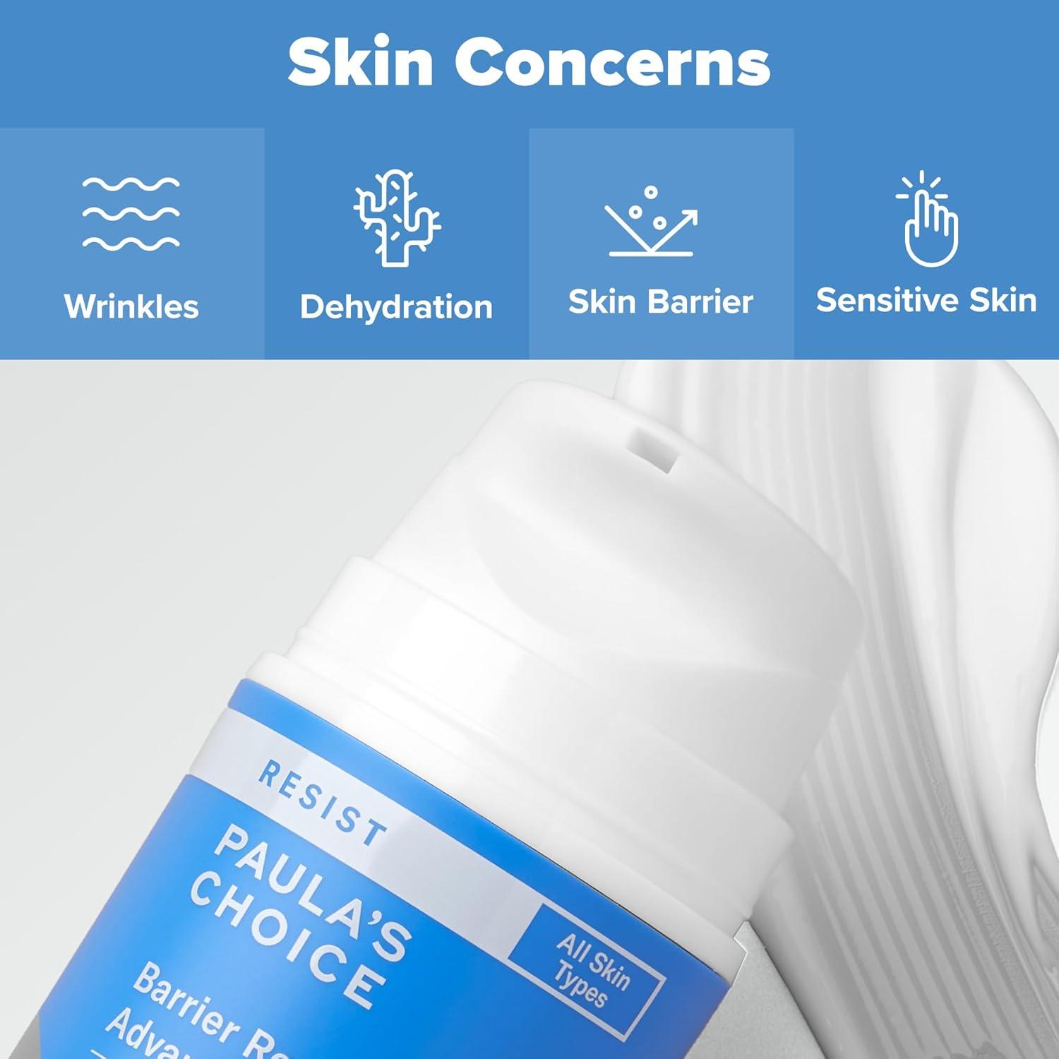 image:imagePaulas Choice RESIST Barrier Repair Advanced Face Moisturizer with Ceramides Peptides Deep Hydration Face Cream for Wrinkles AntiAging for All Skin Types FragranceFree 17 Fl Oz