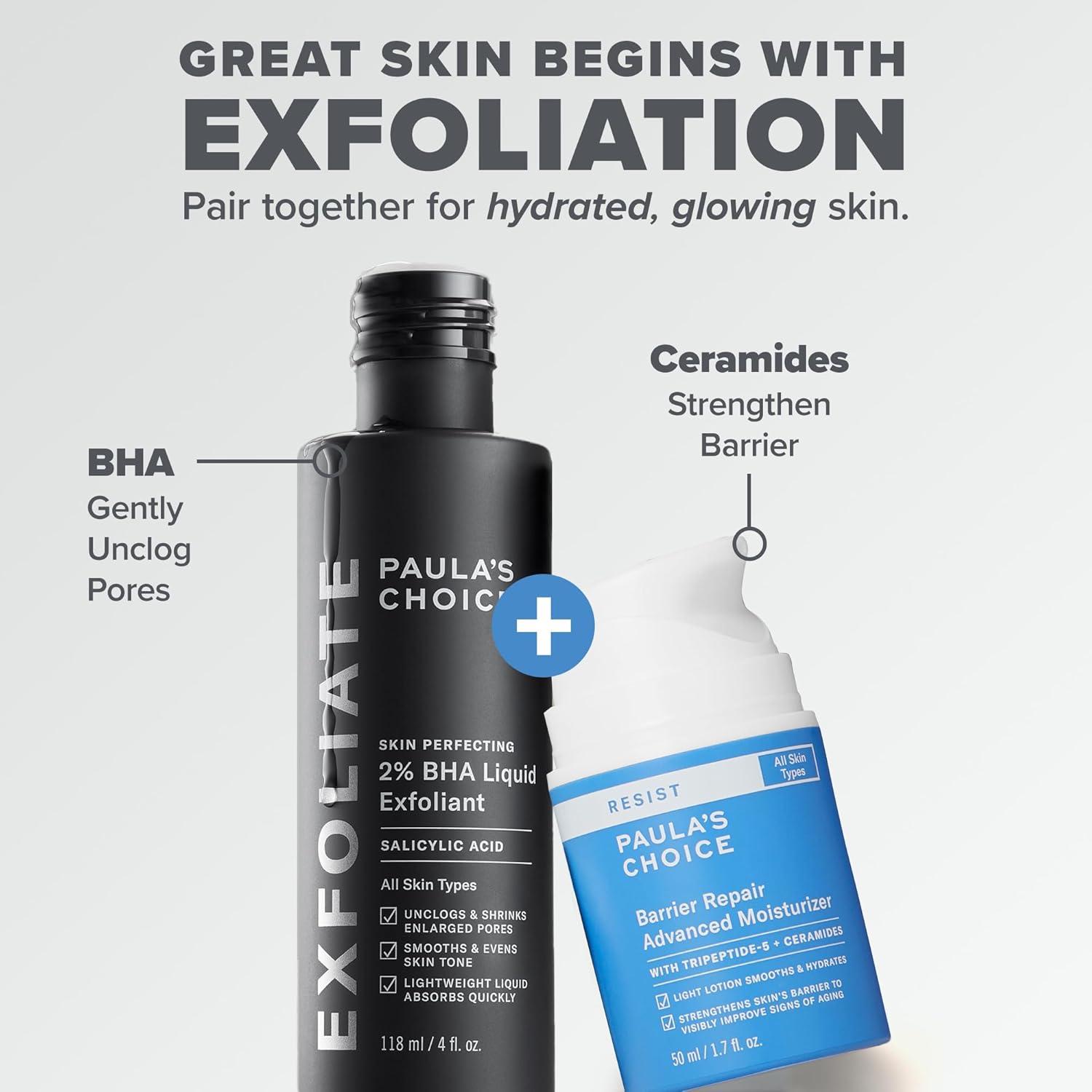 image:imagePaulas Choice RESIST Barrier Repair Advanced Face Moisturizer with Ceramides Peptides Deep Hydration Face Cream for Wrinkles AntiAging for All Skin Types FragranceFree 17 Fl Oz