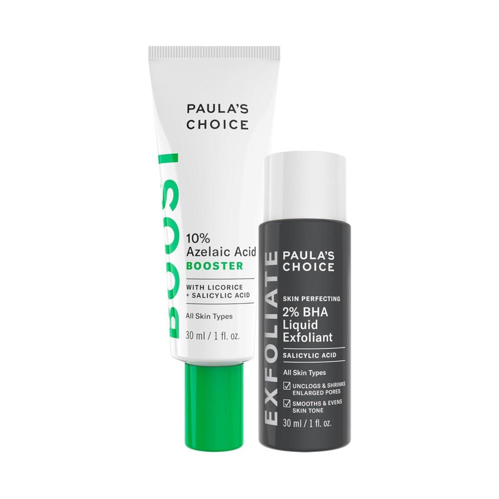 image:imagePaulas Choice 10 Azelaic Acid Booster Cream Gel Serum Travel Size 2 BHA Salicylic Acid Liquid Exfoliant Duo Set of 2