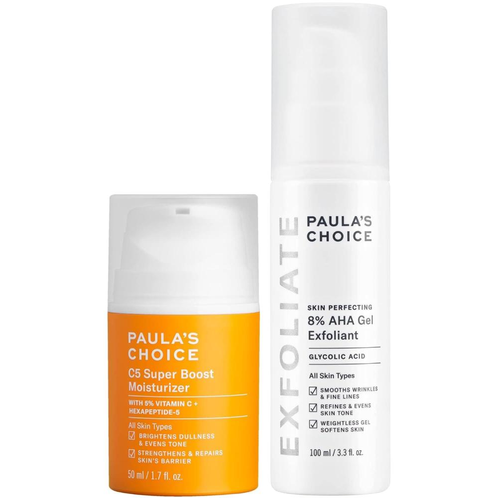 image:imagePaulas Choice 8 AHA Gel LeaveOn Exfoliant with Glycolic Acid C5 Super Boost Moisturizer with 5 Vitamin C Duo for Sun Damage Discoloration Uneven Tone amp Texture FragranceFree