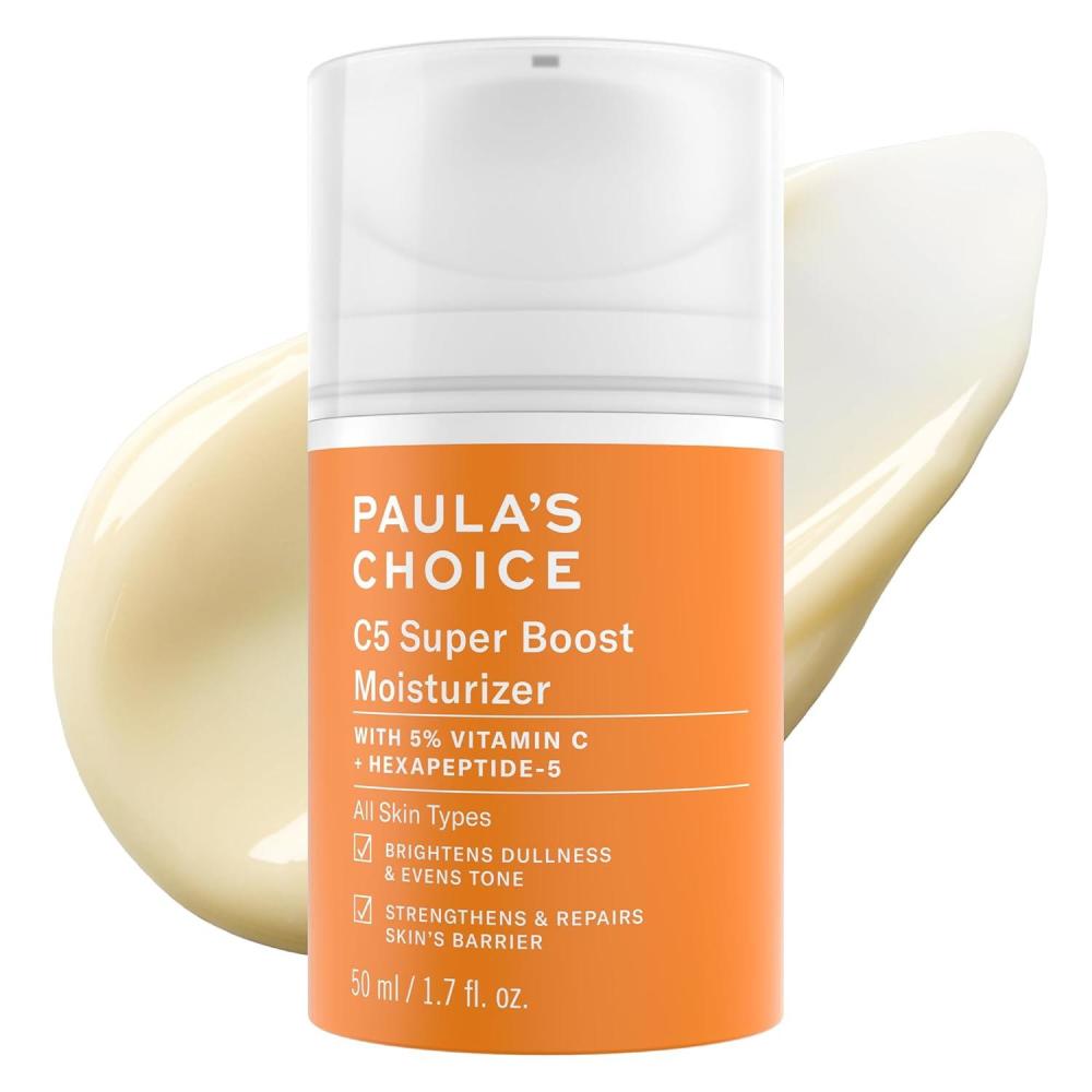 image:imagePaulas Choice C5 Super Boost Face Moisturizer with 5 Vitamin C amp Squalane Daily Face Lotion for Discoloration Uneven Tone Fine Lines amp BreakoutProne Skin FragranceFree17 Fl Oz Pack of 1