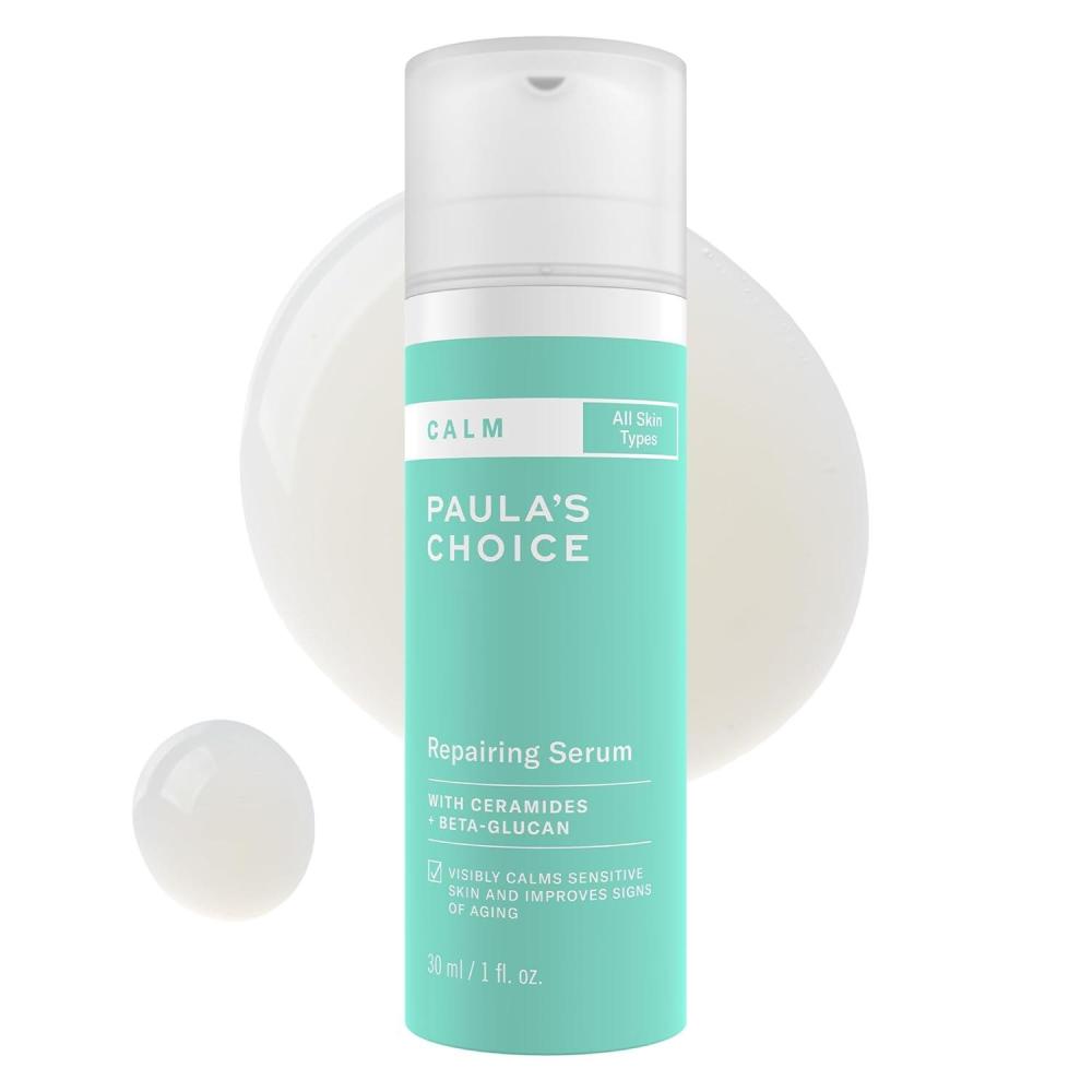 image:imagePaulas Choice CALM Repairing Serum for Sensitive Skin Calms Soothes Redness Lightweight Hydration with Hyaluronic Acid for All Skin Types 1 Fl Oz
