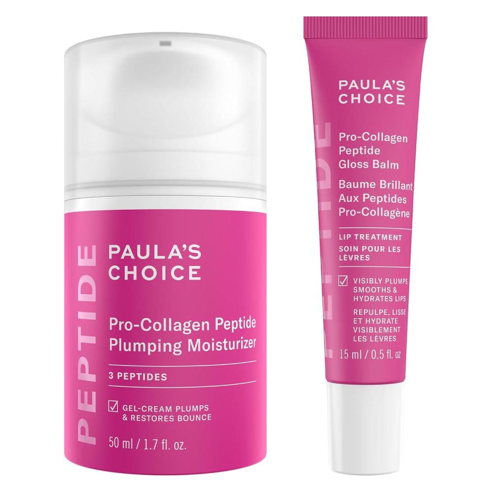 image:imagePaulas Choice ProCollagen Peptide Plumping Moisturizer Daily GelCream for Deep Lightweight Hydration amp ProCollagen Peptide Gloss Lip Balm Hydrates amp Smooths Lips Sheer Tint NonSticky