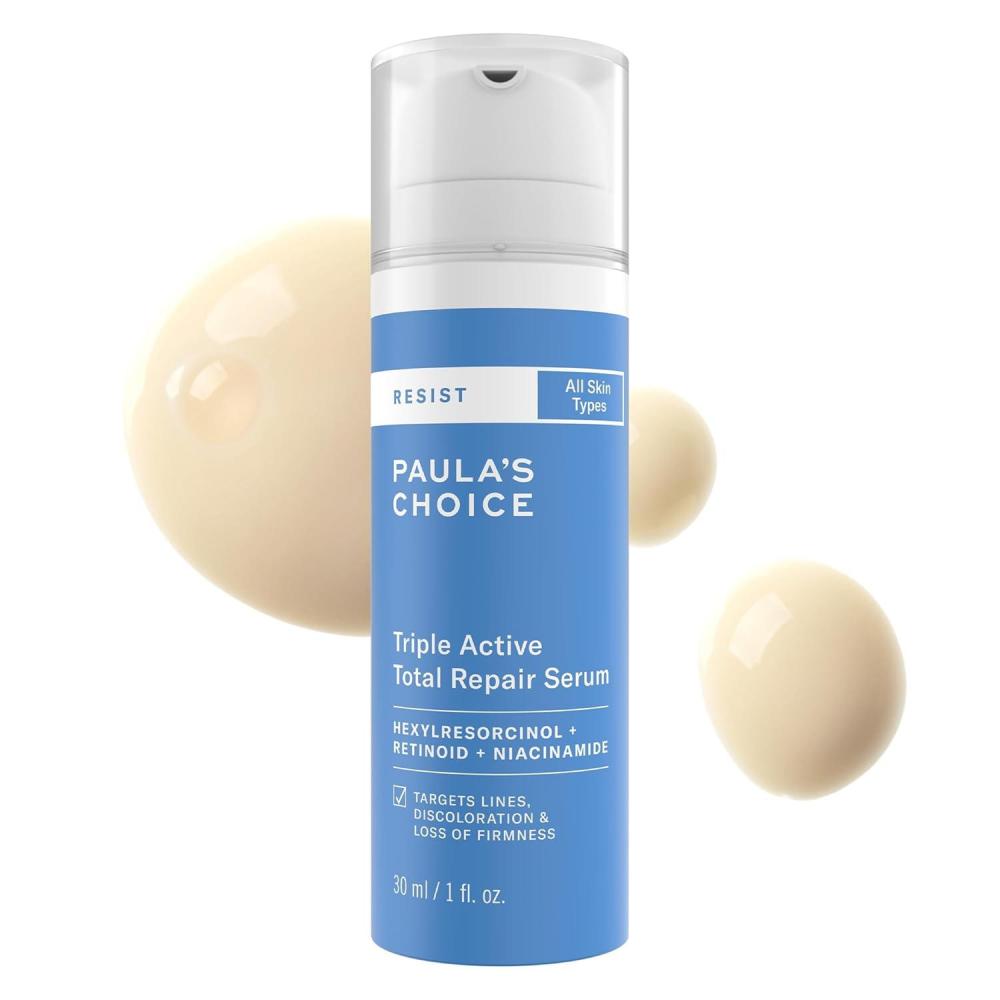 image:imagePaulas Choice RESIST Triple Active Total Repair Serum 3in1 Serum for Wrinkles Dark Spots amp Loss of Firmness with Niacinamide amp Retinoid FragranceFree 1 Fl Oz