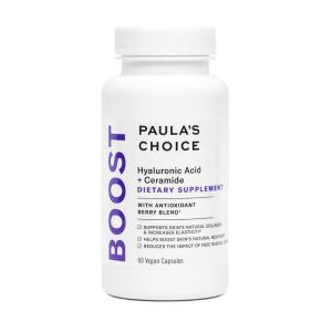 Paula’s Choice Hyaluronic Acid + Ceramide Dietary Supplement, Collagen Support for Soft, Healthy + Radiant Skin, Gluten-Free + Soy-Free, 60 Vegan Capsules