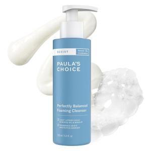 Paula’s Choice RESIST Perfectly Balanced Foaming Facial Cleanser, Face Cleanser with Hyaluronic Acid & Aloe, Anti-Aging Face Wash, Large Pores & Oily Skin, Fragrance-Free, 6.4 Fl Oz(6.4 Fl Oz (Pack of 1))